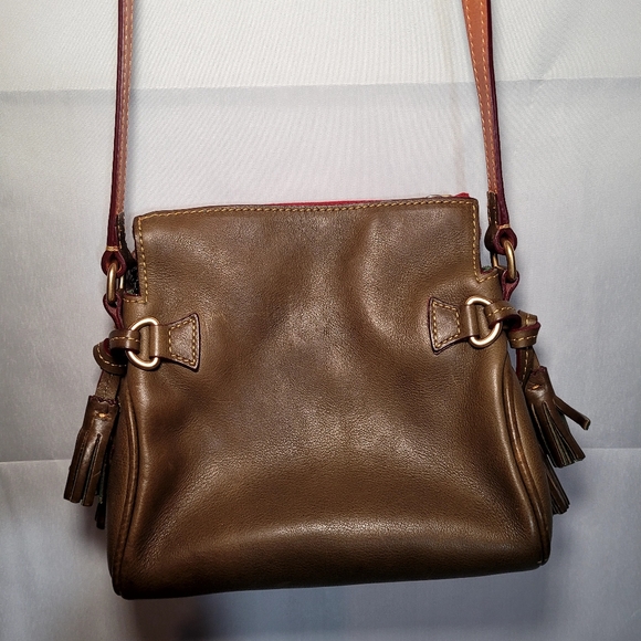 Dooney and Bourke Florentine leather crossbody army green bag - Picture 4 of 16
